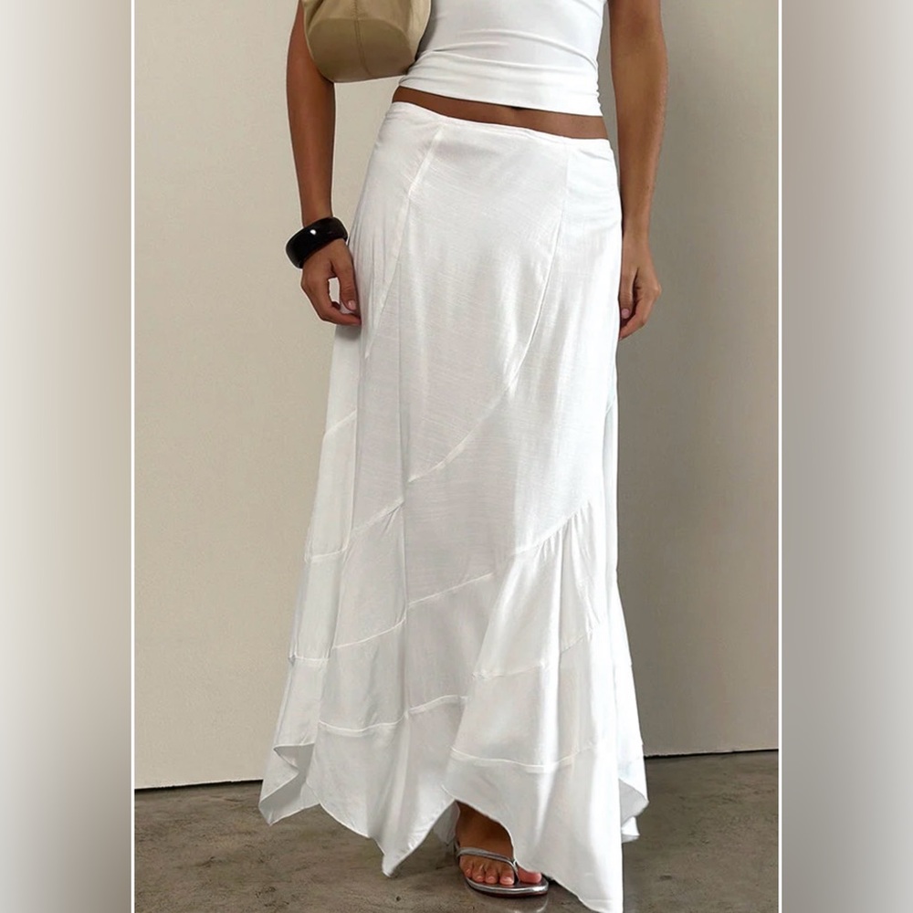 Motel rocks Rombe Seamed Fairy Maxi Skirt In Ivory size M NWT - Picture 3 of 4